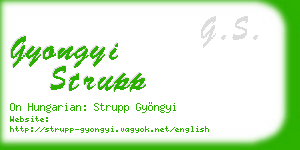 gyongyi strupp business card